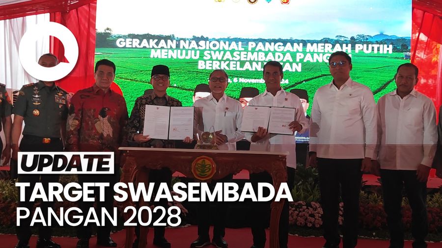 Video Mentan dan Mendes Sepakati MoU Targetkan Swasembada Pangan 2028