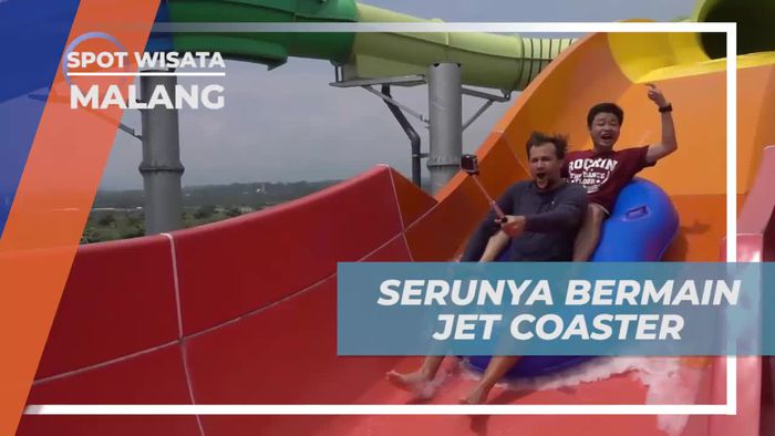 Serunya Meluncur di Jet Coaster Slide yang Panjang, Kota Malang