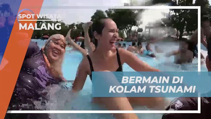 Rasakan Sensasi Ombak di Kolam Tsunami Hawai Waterpark, Kota Malang