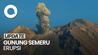 Video Gunung Semeru Erupsi Luncurkan Material Vulkanik Setinggi 500 M