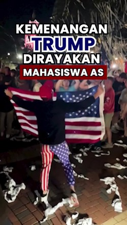 Video: Mahasiswa AS Berpesta untuk Rayakan Kemenangan Trump