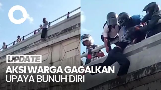 Video Viral Warga Selamatkan Wanita Coba Lompat dari Jembatan di Ambon