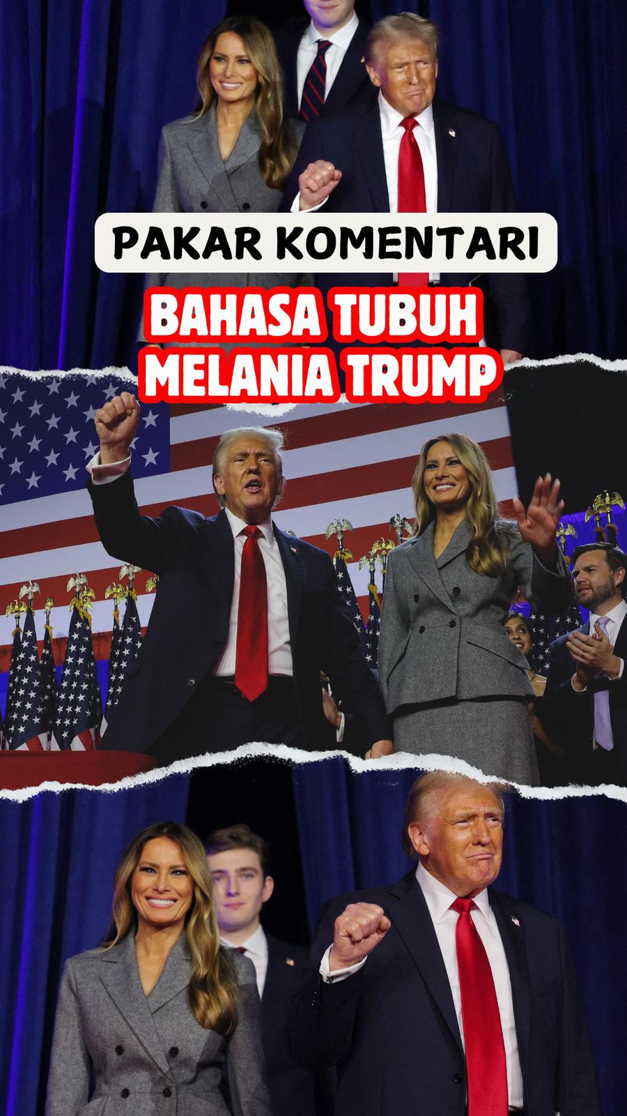 Video: Menerka Arti Gestur Melania saat Pidato Kemenangan Trump