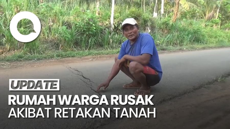 Video: Retakan Tanah Bikin 6 Rumah Warga dan Jalan Desa Rusak di Lumajang