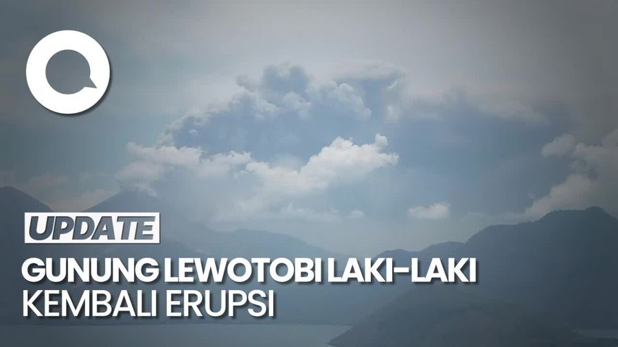 Video: Penampakan Gunung Lewotobi Laki-laki Erupsi Lagi Siang Ini