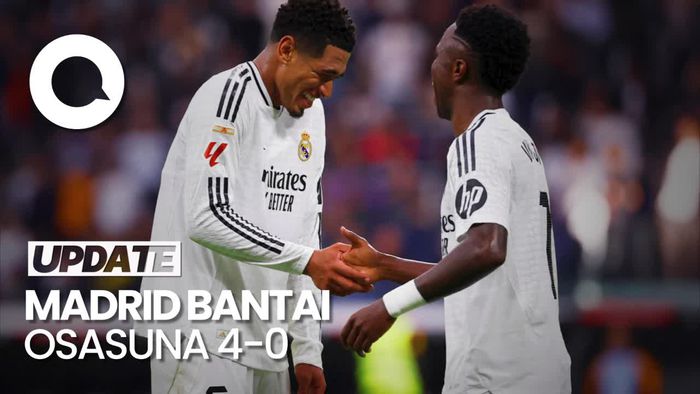 Video: Vinicius Ngamuk Cetak Hat-trick ke Gawang Osasuna