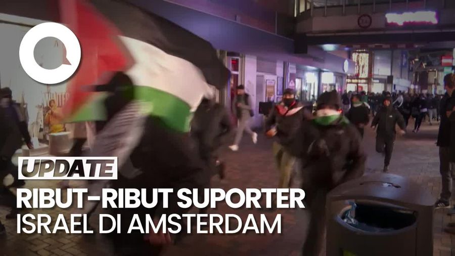 Video: Ribut-ribut Suporter Israel di Amsterdam Gegara Bakar Bendera Palestina