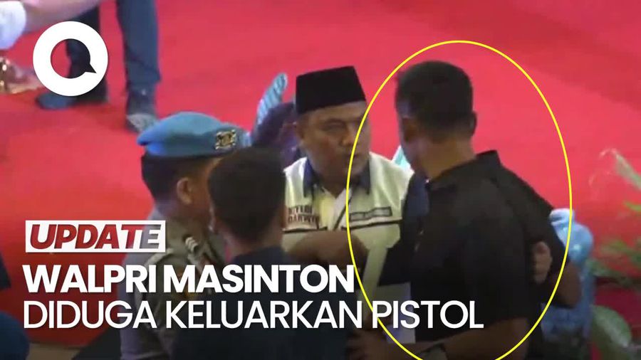 Video Walpri Masinton Diduga Keluarkan Pistol di Debat Pilkada Tapteng