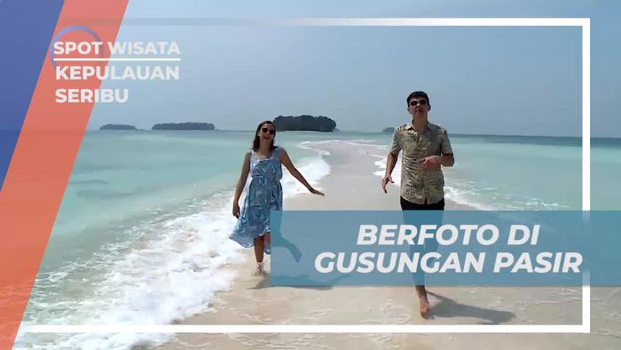 Berfoto di Gusungan Pasir Eksotis di Pulau Macan, Kepulauan Seribu