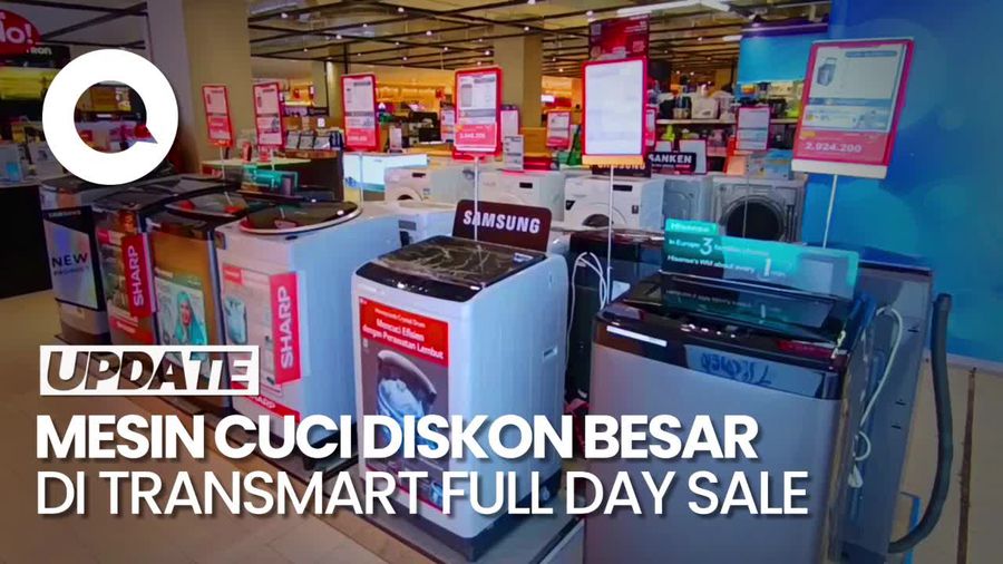 Video: Serbu! Mesin Cuci 1 Tabung Diskon Gede di Transmart Full Day Sale