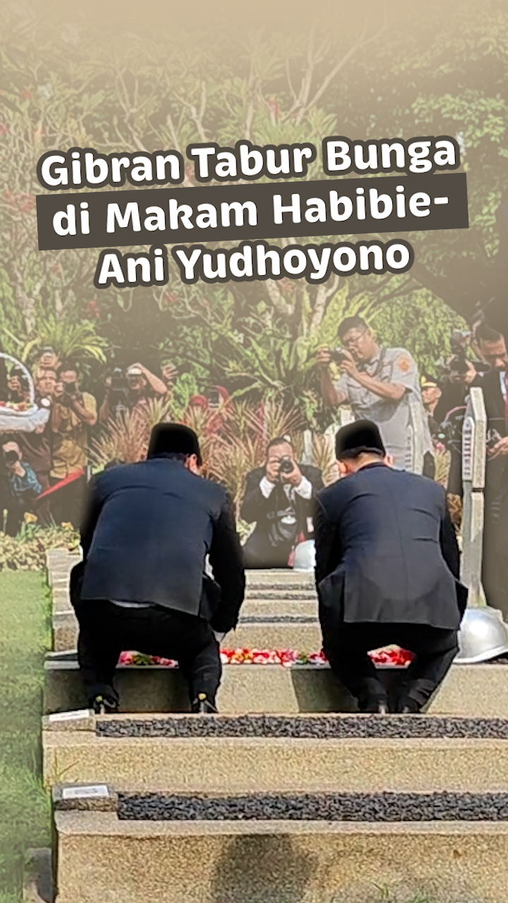 Video: Momen Gibran Tabur Bunga Di Makam Habibie-Ani Yudhoyono