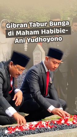 Video: Momen Gibran Tabur Bunga di Makam Habibie-Ani Yudhoyono 