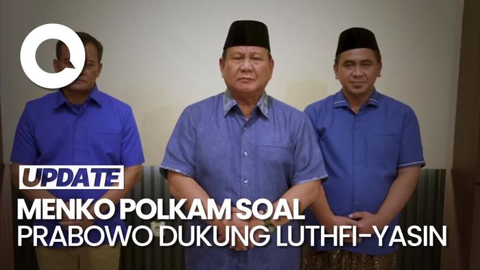 Video Menko Polkam soal Luthfi-Yasin Didukung Prabowo: Semua Boleh Minta Dukungan