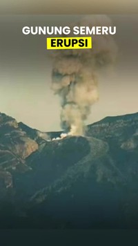 Video: Gunung Semeru Erupsi, Luncurkan Abu Vulkanik Setinggi 1 Km