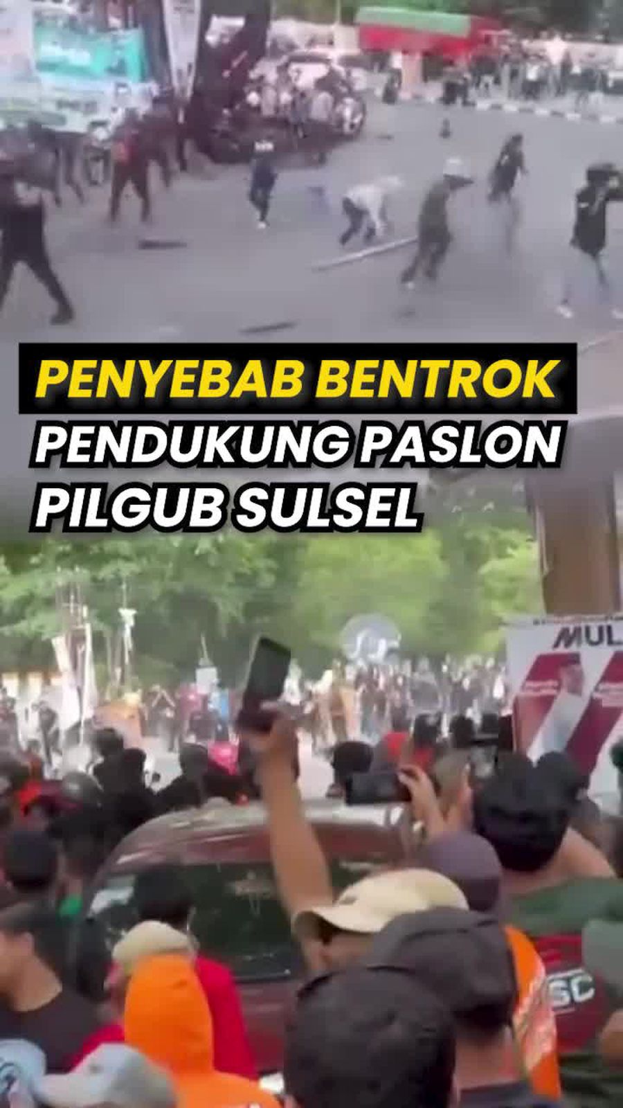 Video: Duduk Perkara Pendukung Paslon Pilgub Sulsel Saling Lempar Batu