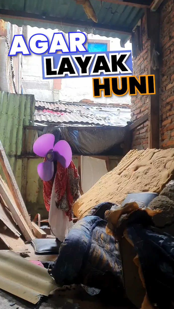 Video Rumah Mungil Nenek Hasna Mulai Direnovasi