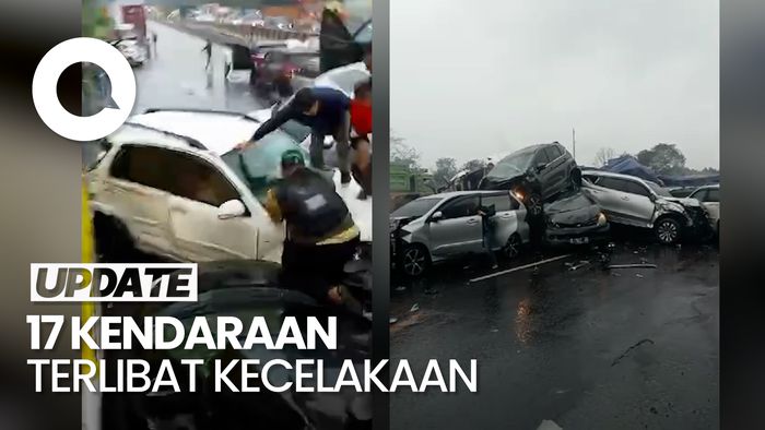Video Ada 17 Kendaraan Terlibat Tabrakan Beruntun di Tol Cipularang