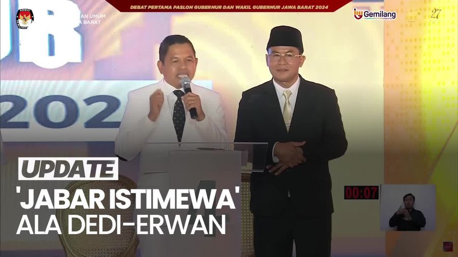 Video Dedi-Erwan Tutup Debat dengan Slogan Jabar Istimewa