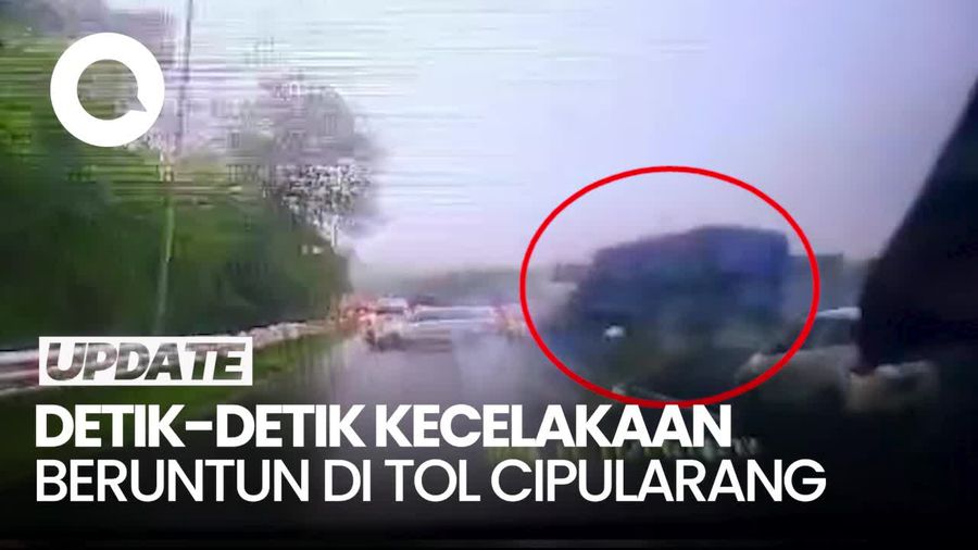Video Detik-detik Tabrakan Beruntun di Tol Cipularang