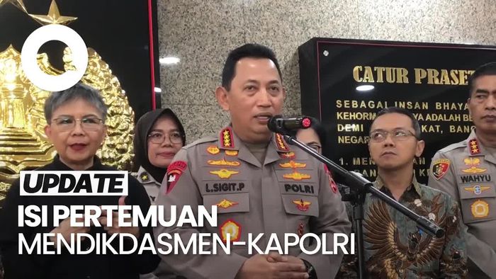 Video: Mendikdasmen Temui Kapolri, Bahas Masalah Guru-Murid hingga Judi Online