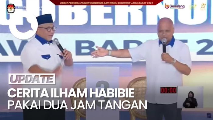 Video Ilham Habibie Pakai Dua Jam Tangan di Debat Pilgub Jabar: Mengenang Bapak