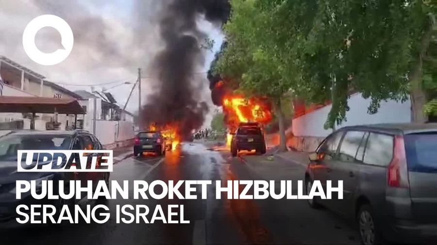 Video: Hizbullah Bombardir Haifa Israel dengan Lebih dari 80 Roket