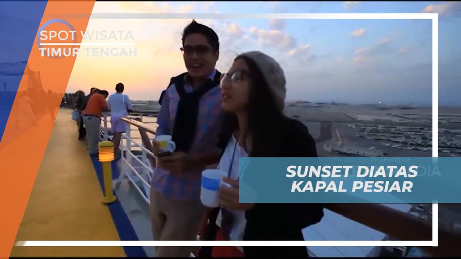 Menikmati Sunset Indah dari Atas Kapal Costa Atlantica, Timur Tengah