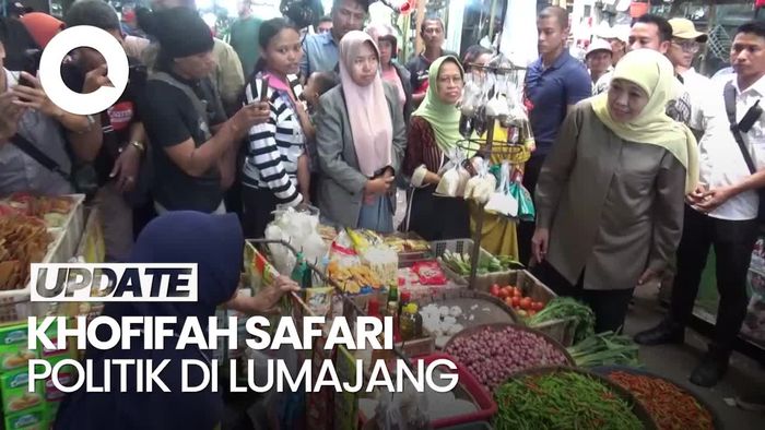 Video: Khofifah Safari Politik ke Pasar di Lumajang, Bicara Harga Cabai yang Anjlok