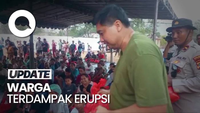 Video: Momen Maruarar Sirait Sapa Warga Terdampak Erupsi Lewotobi Laki-laki