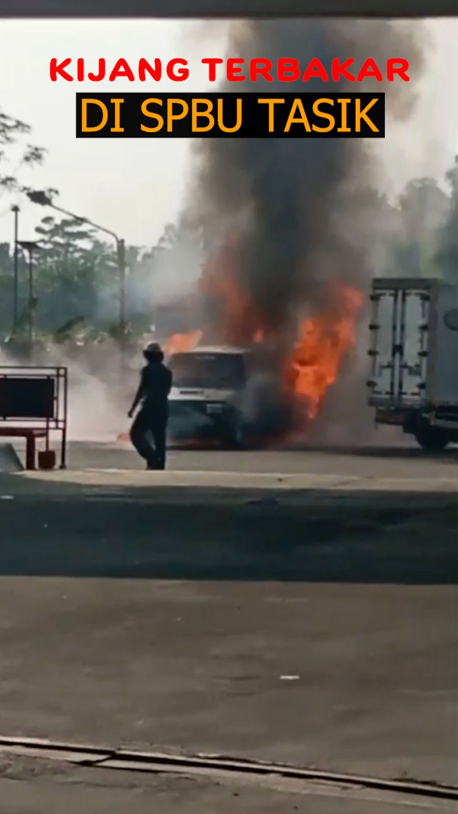Video: Mobil Kijang Terbakar Habis di SPBU Tasikmalaya