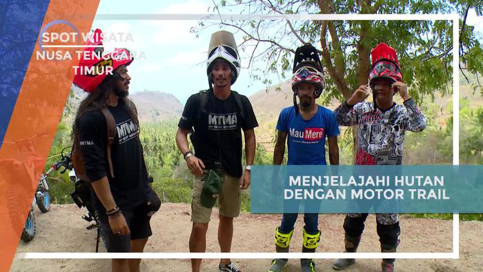  Menjelajahi Hutan dengan Motor Trail Menuju Pantai di Alok Timur