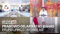  Momen Prabowo Pimpin Ratas Bahas Erupsi Lewotobi dari Washington DC