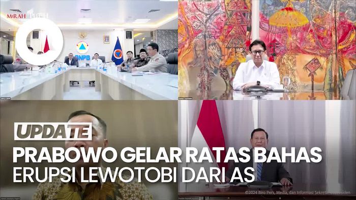 Video: Momen Prabowo Pimpin Ratas Bahas Erupsi Lewotobi dari Washington DC
