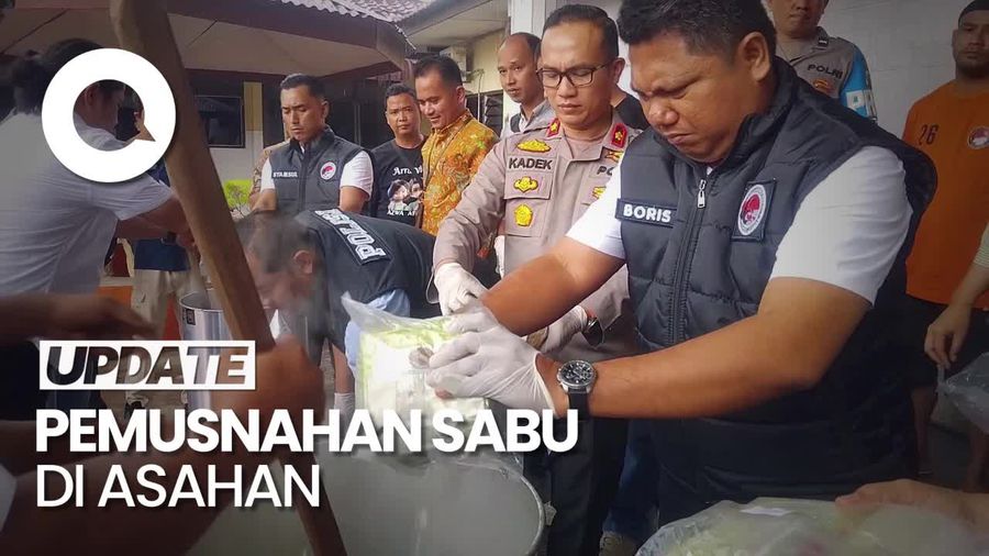 Video: Polres Asahan Musnahkan 38 Kg Sabu, 7 Tersangka Dipamerkan
