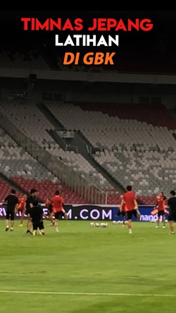 Video: Momen Timnas Jepang Latihan di GBK, Ada Minamino-Kubo