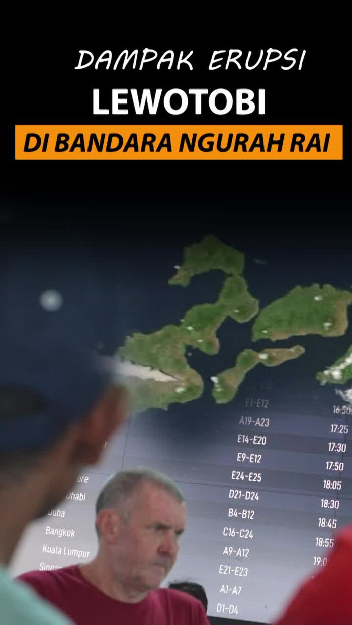 Video Gunung Lewotobi Erupsi, 83 Penerbangan Internasional di Ngurah Rai Batal
