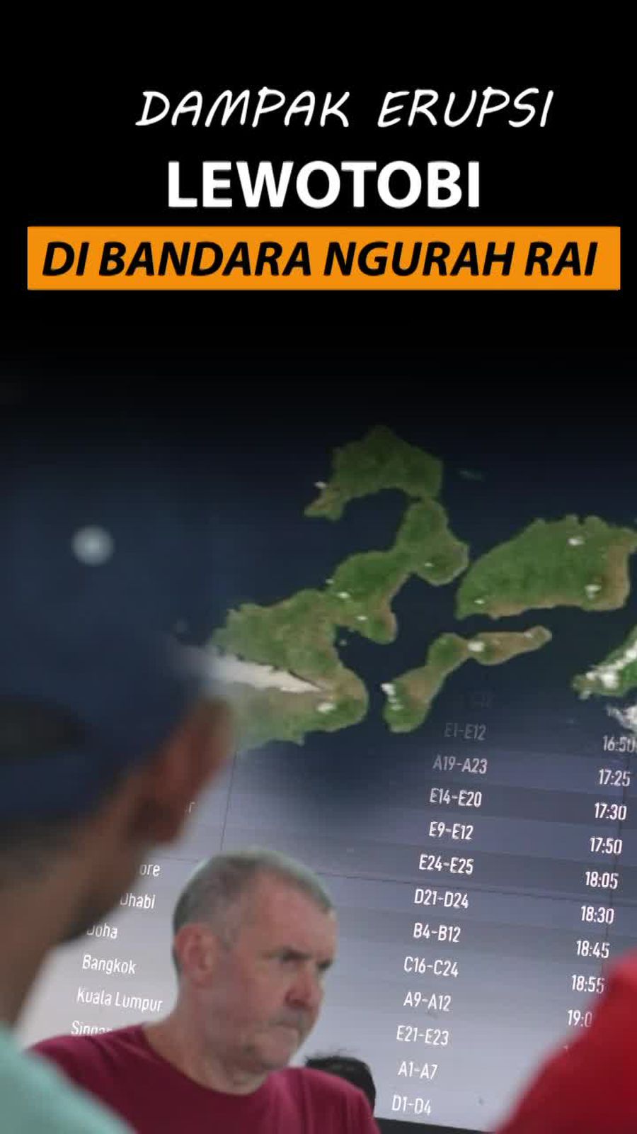Video Gunung Lewotobi Erupsi, 83 Penerbangan Internasional di Ngurah Rai Batal