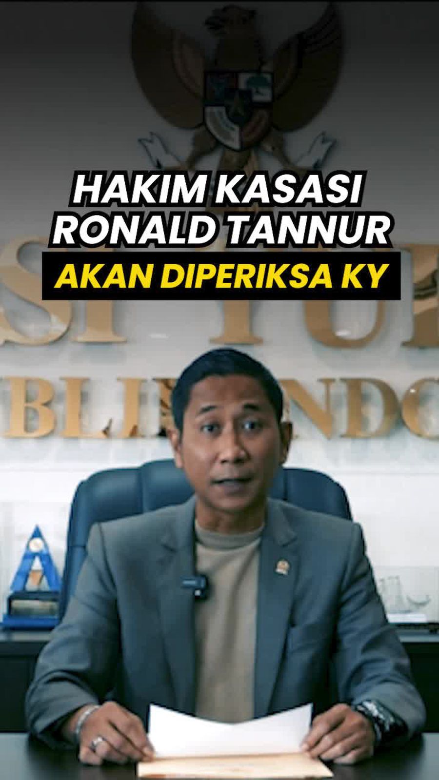 Video: KY Akan Periksa Hakim Agung yang Adili Ronald Tannur di Kasasi