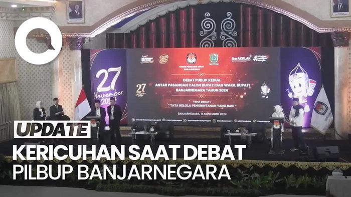 Video: Debat Pilbup Banjarnegara Diwarnai Saling Dorong hingga Adu Jotos
