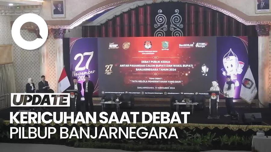 Video: Debat Pilbup Banjarnegara Diwarnai Saling Dorong hingga Adu Jotos