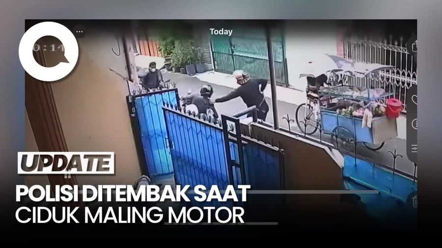 Video: Detik-detik Polisi Ditembak Saat Sergap Maling Motor di Jakbar