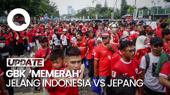 Video GBK  Memerah Jelang Timnas Indonesia Vs Jepang