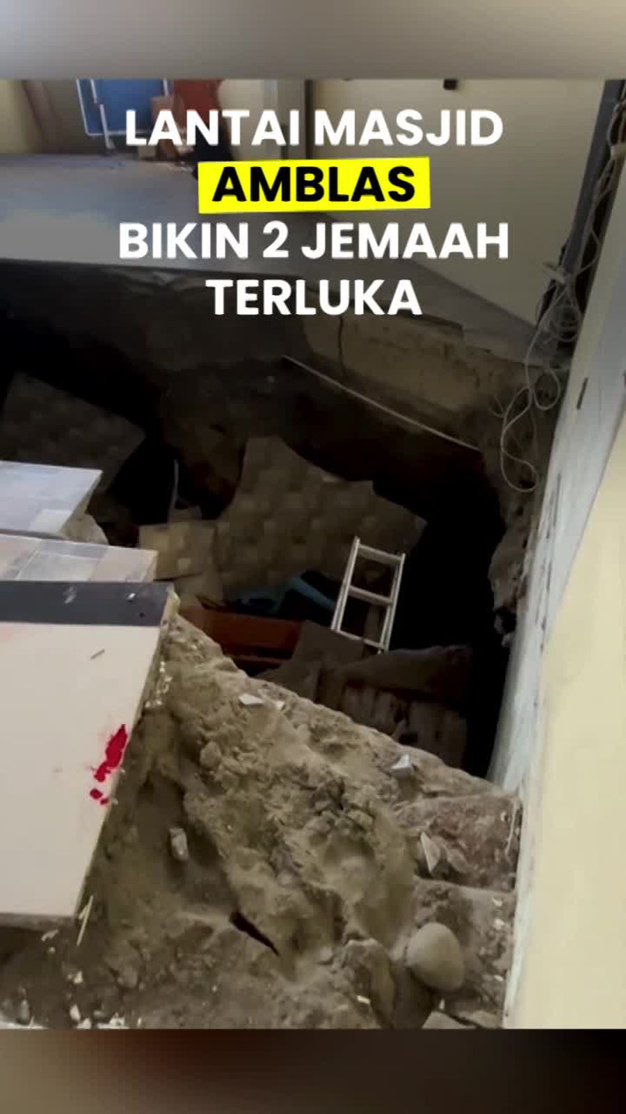 Video Viral Lantai Masjid di Medan Amblas saat Salat Jumat, 2 Jemaah Jadi Korban