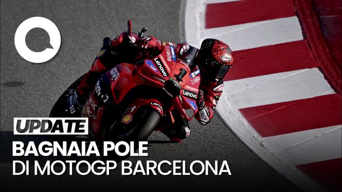 Video Bagnaia Raih Pole MotoGP Barcelona, Martin Keempat