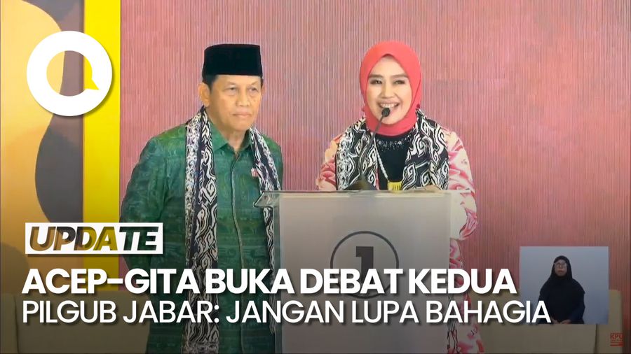 Video Acep-Gita Buka Visi-Misi di Debat Pilgub Jabar: Jangan Lupa Bahagia