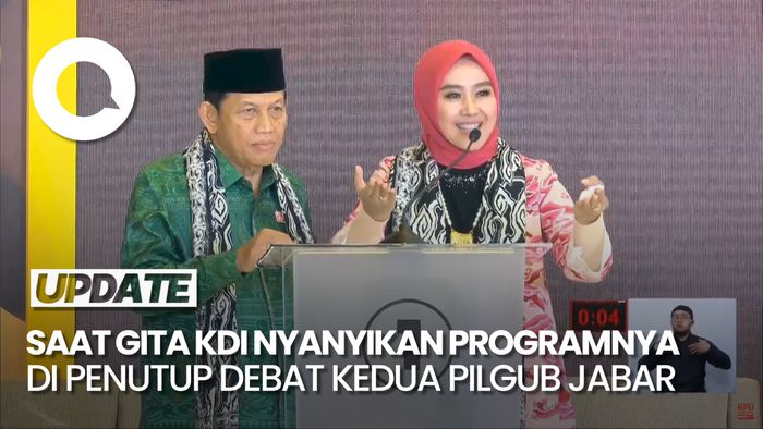 Video Gita KDI Tutup Debat Pilgub Jabar dengan Nyanyikan Program Jayanti