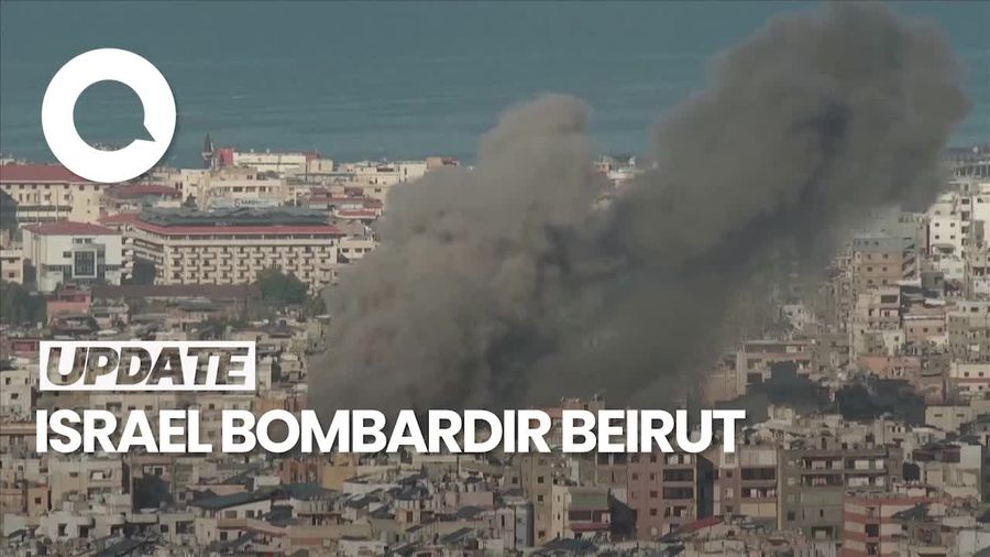 Video Momen Militer Israel Bombardir Beirut Selatan