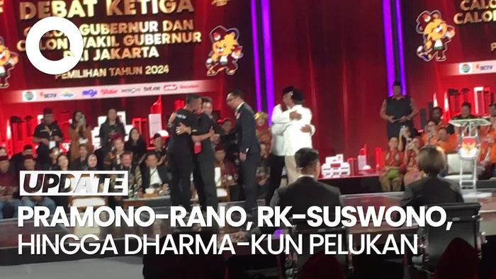 Video: Momen Paslon Pilgub Jakarta Pelukan Seusai Debat