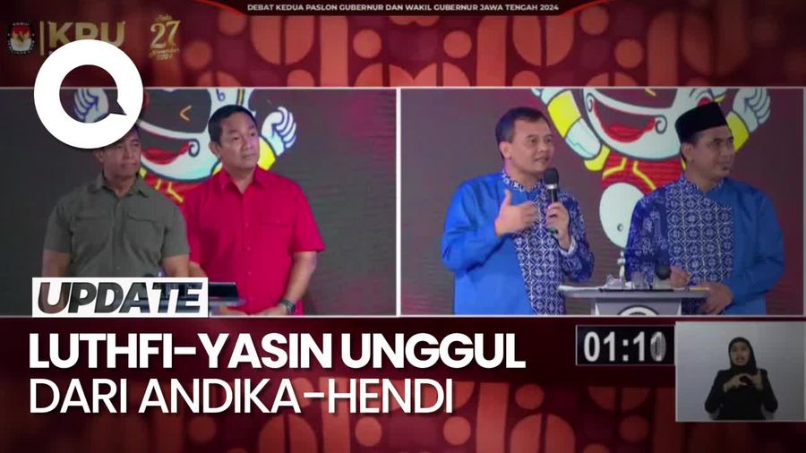 Video Survei Indikator: Luthfi-Yasin 47,19%, Andika-Hendi 43,46%