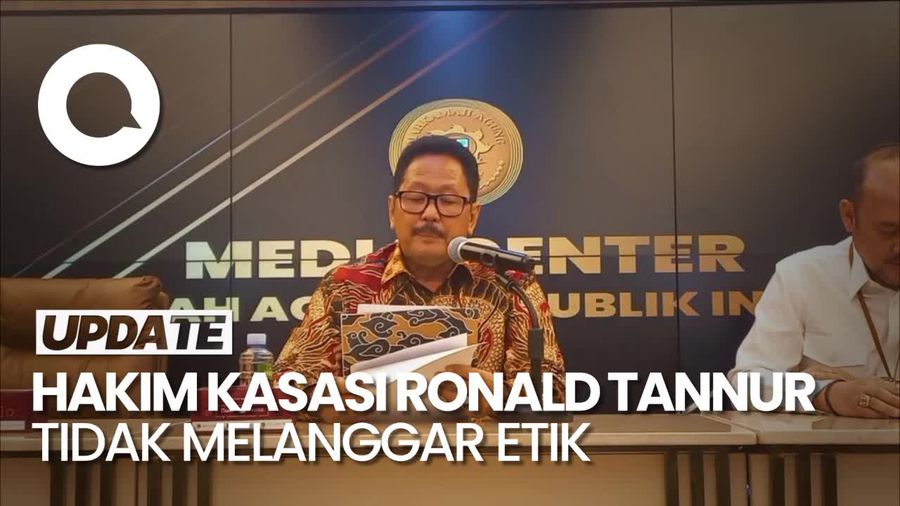 Video: MA Tak Temukan Pelanggaran Etik Hakim Kasasi Ronald Tannur
